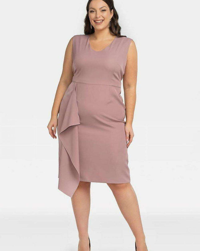 Elegant Mila Plus Size Midi Dress