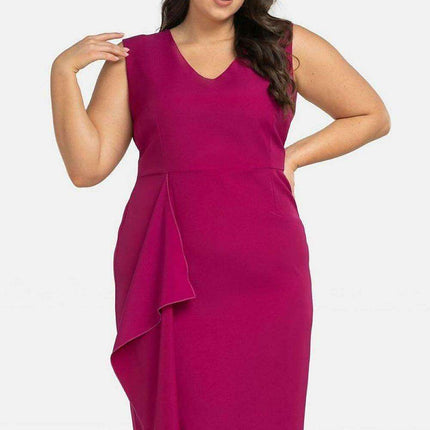 Elegant Mila Plus Size Midi Dress