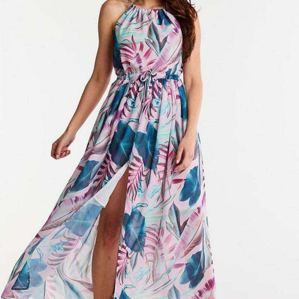 Versatile Chiffon Daydress with Adjustable Waist and Stylish Slit