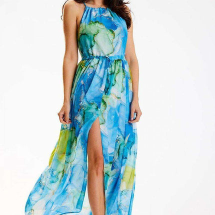 Versatile Chiffon Daydress with Adjustable Waist and Stylish Slit