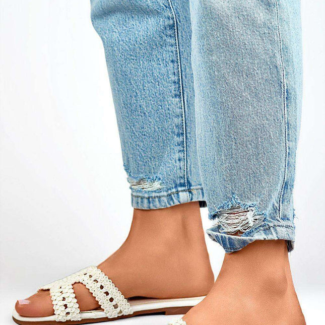 Lace-Trimmed Chic Flip-Flops