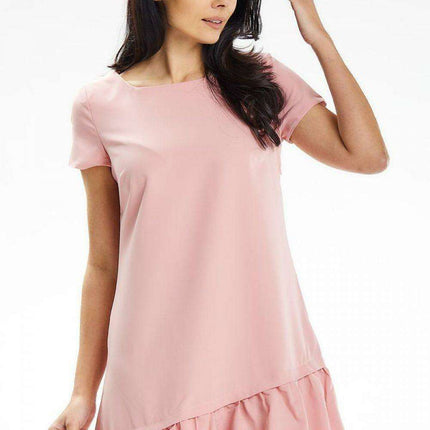 Chic Asymmetrical Ruffle Mini Dress