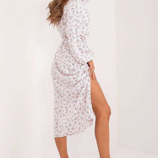 Charming Vintage Floral Viscose Maxi Dress for Summer Adventures