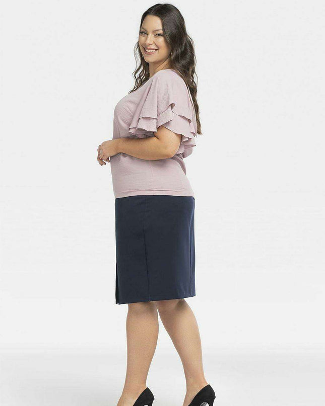 Elegant Plus Size V-Neck Blouse by Karko