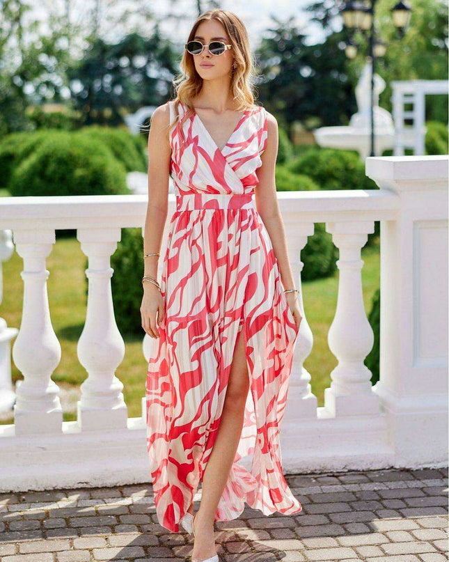 Elegant Chiffon Maxi Gown with Stylish Details