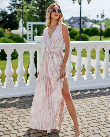 Ethereal Chiffon Maxi Gown - Lorena Skyfall