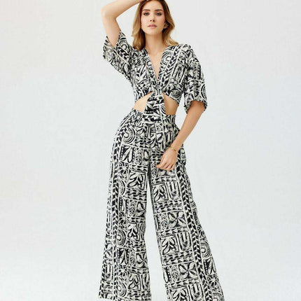 Roco Fashion High-Waisted Wide-Leg Shorts