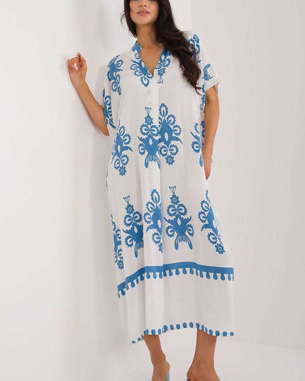 Vibrant Boho Midi Dress for Summer Elegance European