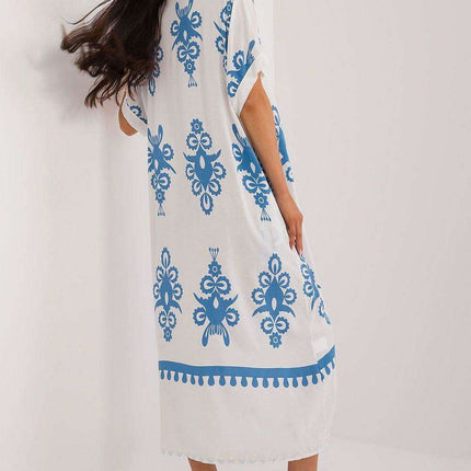 Vibrant Boho Midi Dress for Summer Elegance European