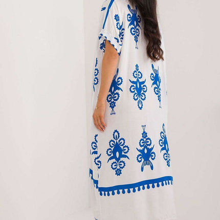 Vibrant Boho Midi Dress for Summer Elegance European