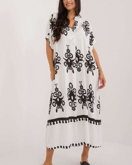 Vibrant Boho Midi Dress for Summer Elegance European