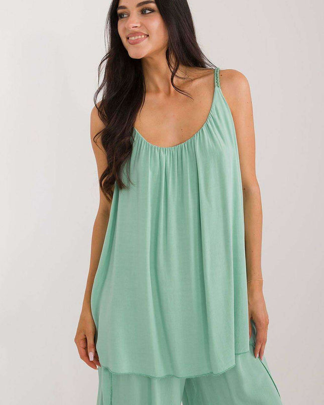 Elegant Summer Strapless Viscose Blouse