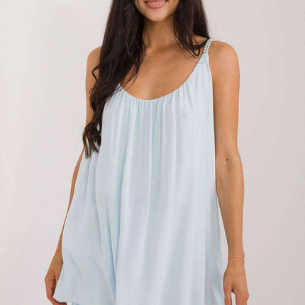 Elegant Summer Strapless Viscose Blouse