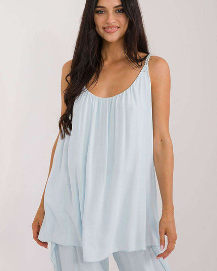 Elegant Summer Strapless Viscose Blouse