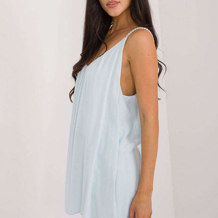 Elegant Summer Strapless Viscose Blouse