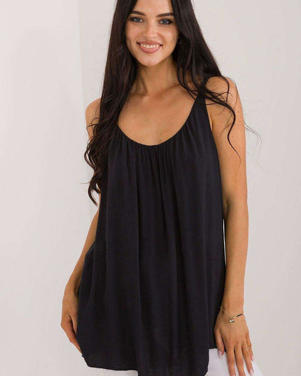 Elegant Summer Strapless Viscose Blouse