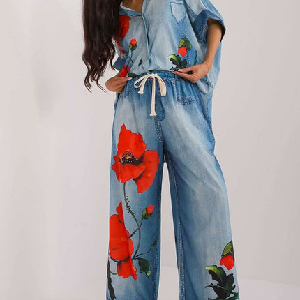 Chic High Waisted Palazzo Pants With Adjustable Tie Accent