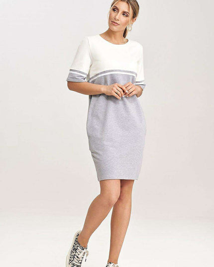Chic Cotton Belted Mini Dress with Functional Pockets