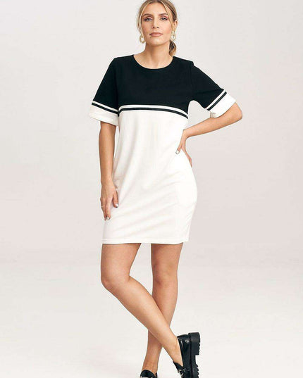 Chic Cotton Belted Mini Dress with Functional Pockets