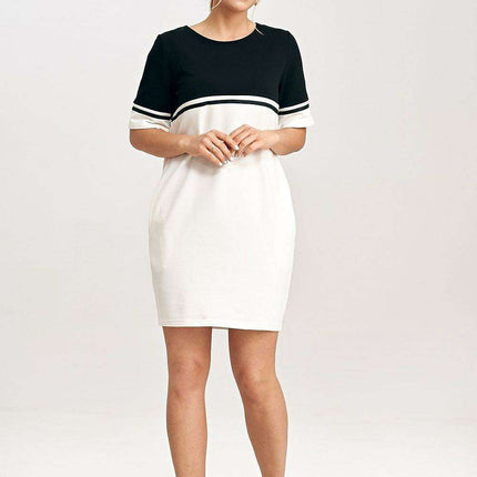 Chic Cotton Belted Mini Dress with Functional Pockets