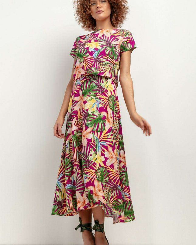 Summer Chic Viscose Patterned Blouse