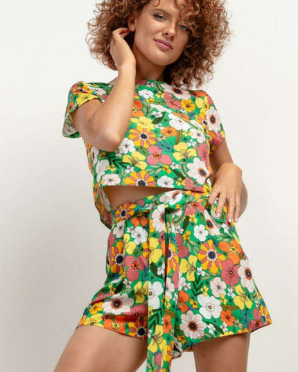 Summer Chic Viscose Patterned Blouse