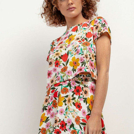 Summer Chic Viscose Patterned Blouse