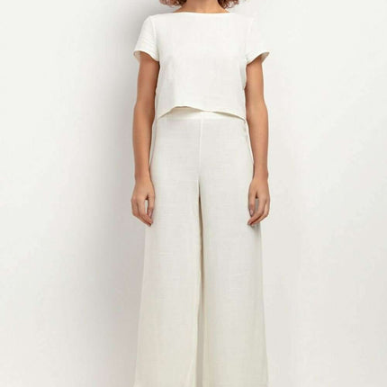 Elegant Summer Linen Blend Trousers for Women