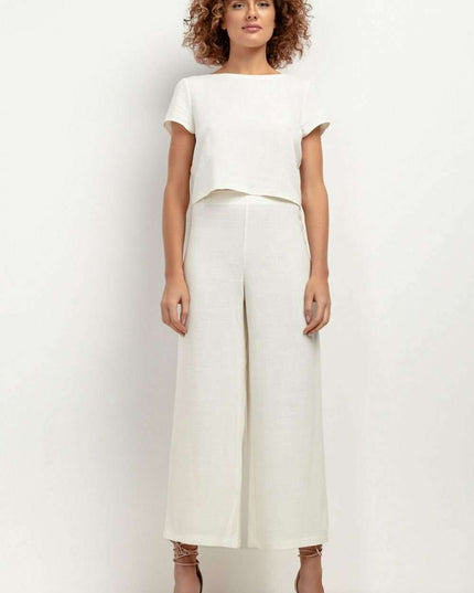 Elegant Summer Linen Blend Trousers for Women