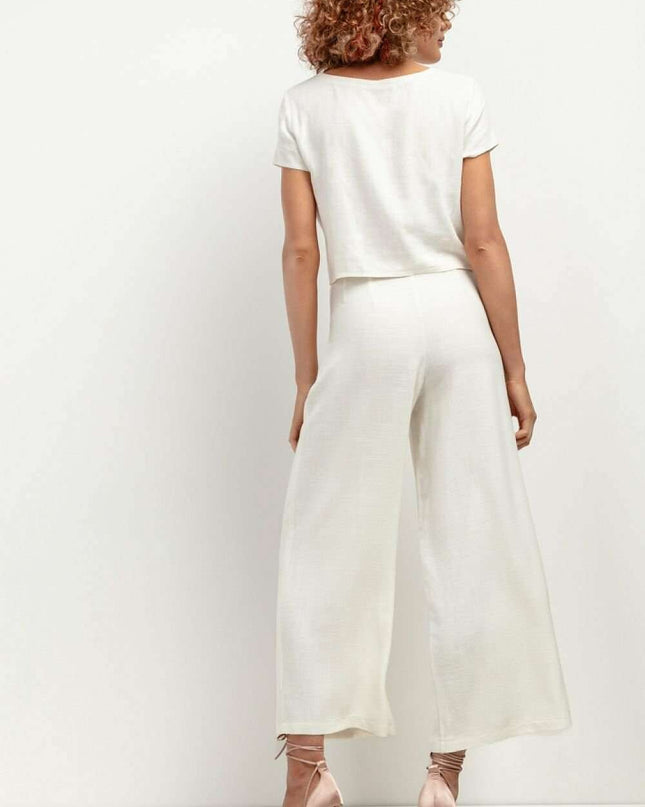 Elegant Summer Linen Blend Trousers for Women