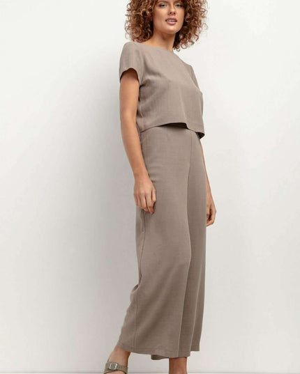 Elegant Summer Linen Blend Trousers for Women