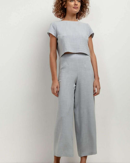 Elegant Summer Linen Blend Trousers for Women