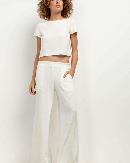 Chic Summer-Ready Wide-Leg Linen Pants for Modern Women