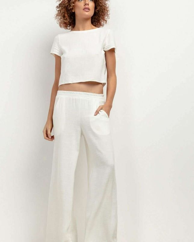 Chic Summer-Ready Wide-Leg Linen Pants for Modern Women