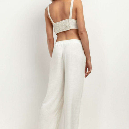 Chic Summer-Ready Wide-Leg Linen Pants for Modern Women