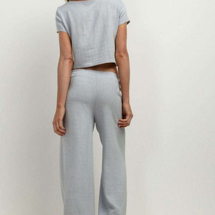 Chic Summer-Ready Wide-Leg Linen Pants for Modern Women
