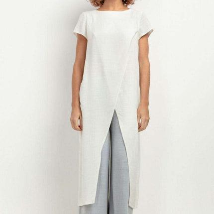 Breezy Viscose and Linen Summer Tunic - Ethereal Charm