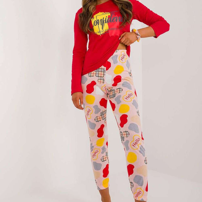 Chic and Cozy Women’s Colorful Cotton Blend Pajama Set for Ultimate Relaxation