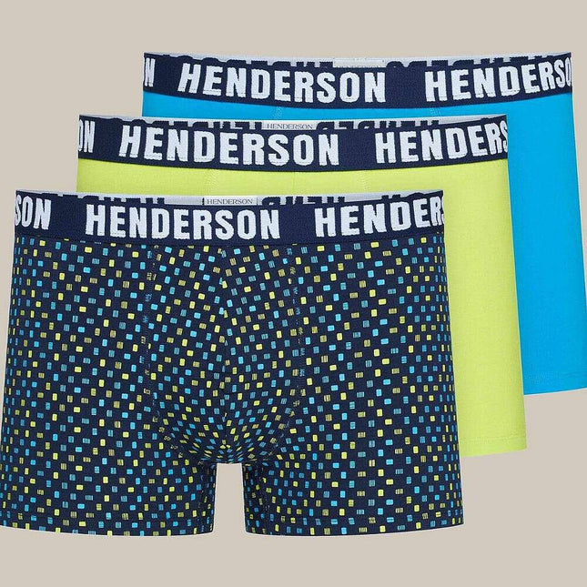 Men's Slim Fit Boxer Shorts Set – 3 Pack Geometric Cotton Blend
