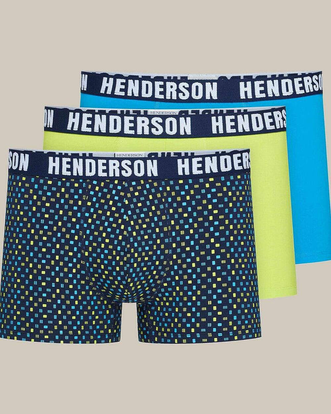 Men's Slim Fit Boxer Shorts Set – 3 Pack Geometric Cotton Blend