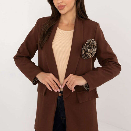 Beige Jacket Model 200299 For Professional Women Officewear