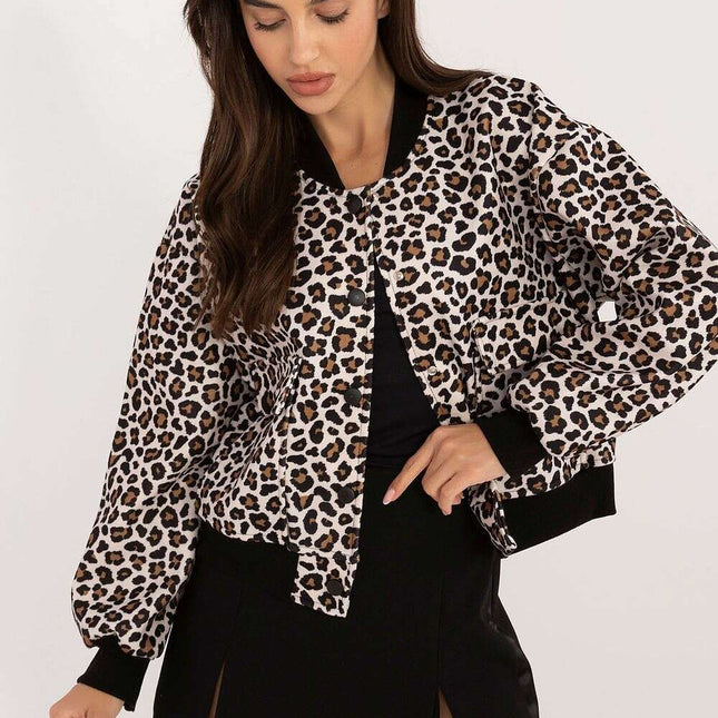 Womens Polyester Sweatshirt With Animal Motif Short