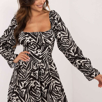 Daydress 200489 Lightweight Flared Mini Dress Animal Print