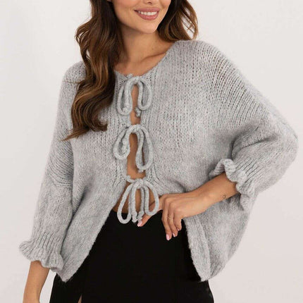 Beige Cardigan 200499 Women Lightweight Casual Sweater