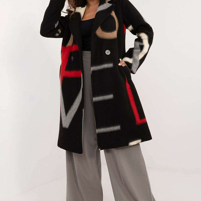 Women's Transitional Coat 200504 With Colorful Print