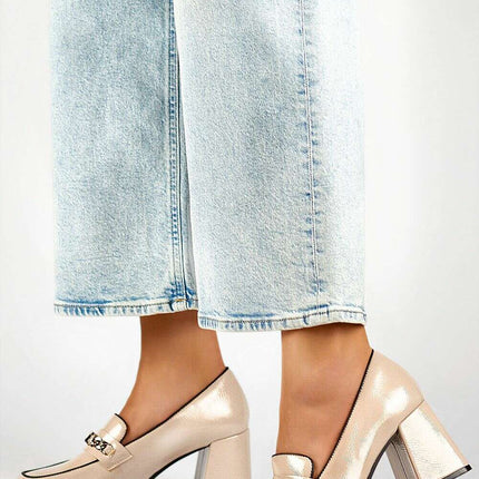 Block heel pumps model 200870