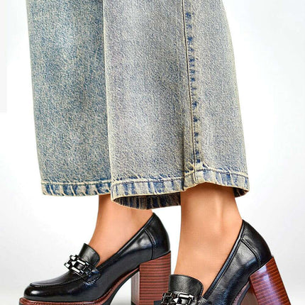 Block heel pumps model 200872