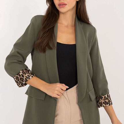 Women Polyester Casual Jacket Long Sleeve Standard Fit