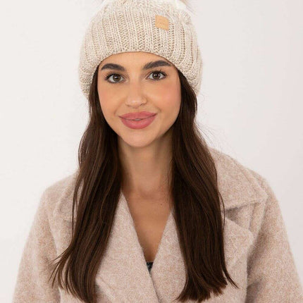 Winter Plaid Beanie With Pom Pom And Fleece Lining