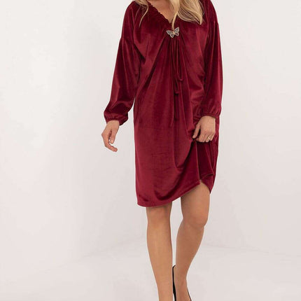 Beige Velour Daydress 201581 With Comfortable Everyday Fit